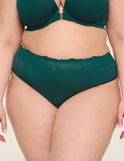 Cotton Lace-Waist Thong