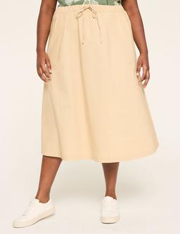 Poplin Drawstring Utility Skirt
