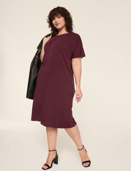 Ponte Ribbon-Trim Dress