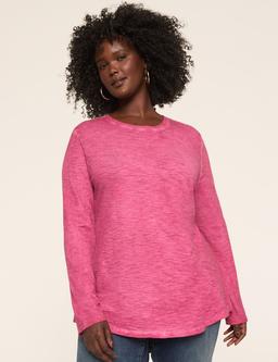 Long-Sleeve Crew-Neck Layering Tee