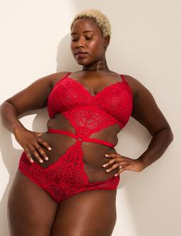 Lace Open-Back Bodysuit