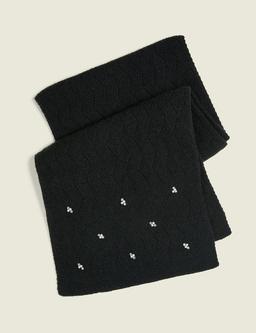 Rhinestone Knit Scarf