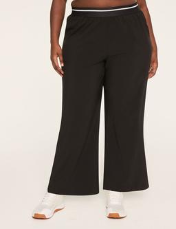 LIVI Stretch Woven Adjustable Bungee-Detail Wide Leg Pant