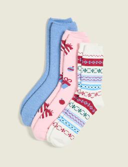 3-Pack Boot Socks - Holiday Whimsy