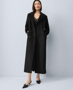 Fitted Double Breasted Long Coat
