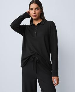 Waffle Henley Lounge Top