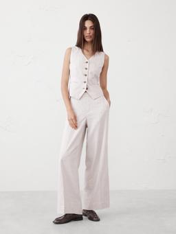 Hayden Wide-Leg Linen-Blend Pull-On Pant
