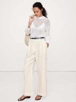 Soho High-Rise Wide-Leg Linen Pant