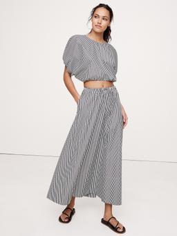 Cotton Poplin Maxi Skirt