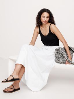 Cotton Poplin Maxi Skirt