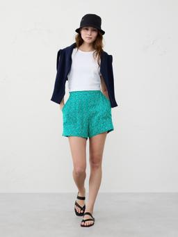 Linen-Blend Pull-On Short
