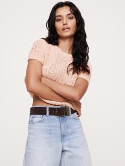 Shrunken Short-Sleeve Sweater