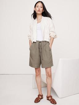 Linen Bomber Jacket