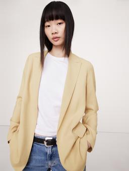 Drapey-Twill Blazer