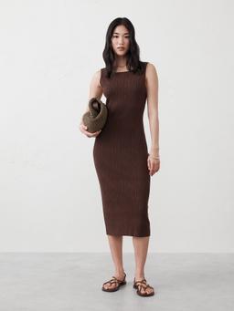 Ribbed Midi Sweater Dress