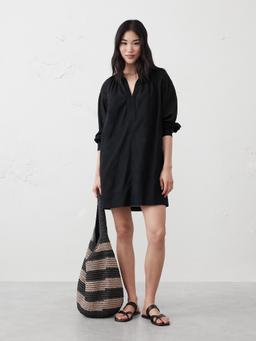 Trapunto Voile Mini Dress
