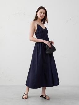 Strappy Empire-Waist Midi Dress