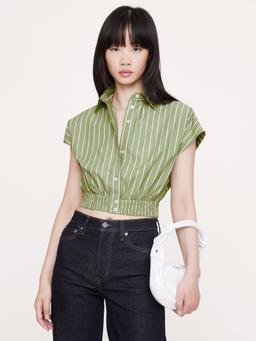 Cotton Poplin Cropped Shirt