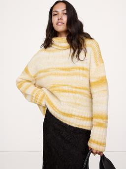 Italian Alpaca-Blend Funnel-Neck Sweater
