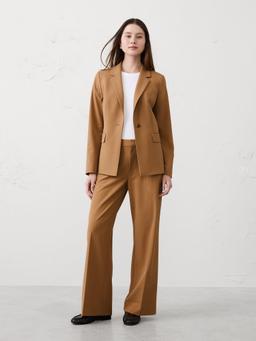 Wide-Leg High-Rise Sculpted Trouser