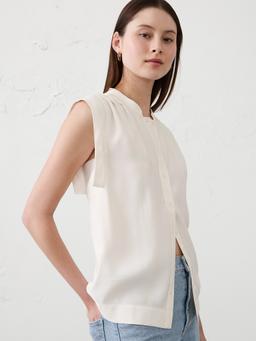 Twill Button Top