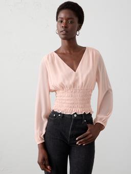 Ruched V-Neck Top