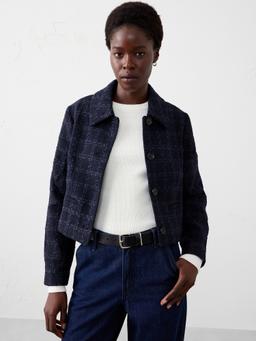 Textured Cropped Jacket