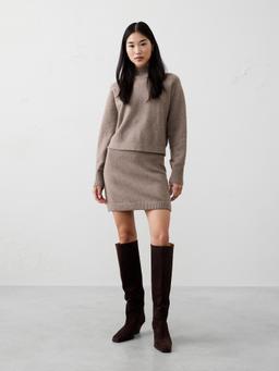 Ribbed Mini Sweater Skirt