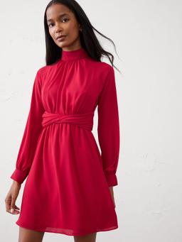 Twisted-Waist Mini Dress