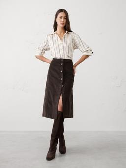 Corduroy Midi Skirt