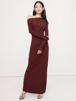Matte Jersey Open Back Maxi Dress