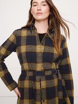 Flannel Belted Tunic Shirt