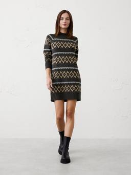 Fair Isle Mini Sweater Dress