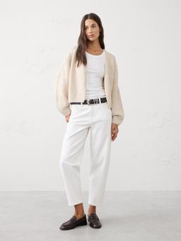 Brushed Cozy Open-Front Cardigan Sweater