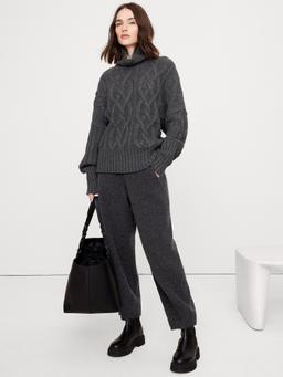 Merino-Cotton Barrel Sweater Pant