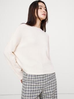 Merino-Cotton Cropped Sweater