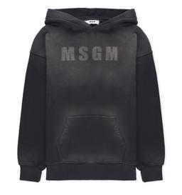 MSGM Logo Printed Straight Hem Hoodie
