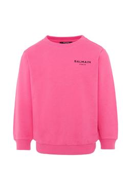 Balmain Pink Sweatshirt For Girl With Logo