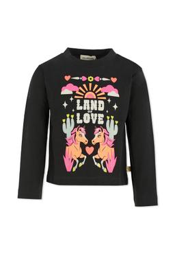 Billieblush Black T-shirt For Girl With Horse