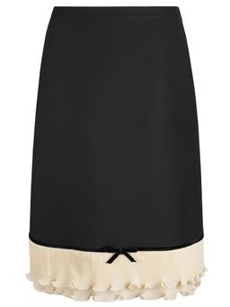 Valentino Solid Crepe Couture Skirt
