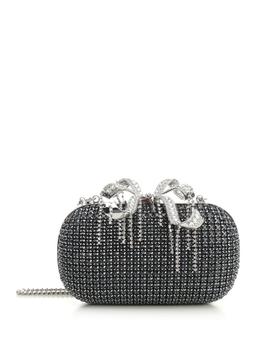 self-portrait Navy Chainmail Clutch