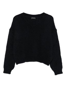 Roberto Collina Black V-neck Sweater