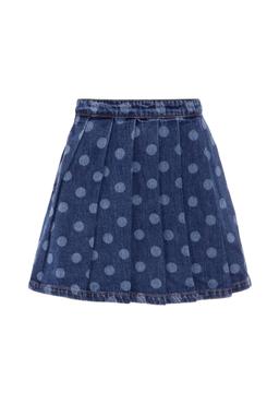 self-portrait Denim Skirt For Girl With Polka Dots