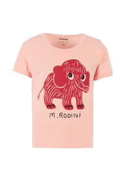 Mini Rodini Pink T-shirt For Girl With Elephant