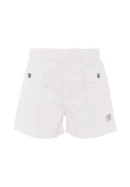 N.21 White Shorts For Girl With Logo