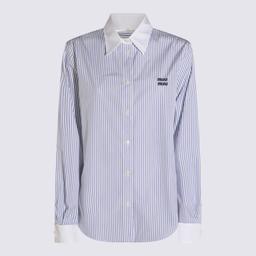Miu Miu Beige And Light Blue Shirt
