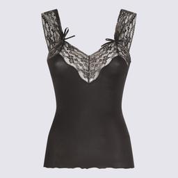 Saint Laurent Black Silk Top