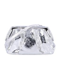 Themoirè Afrodite Metallic Silver Clutch