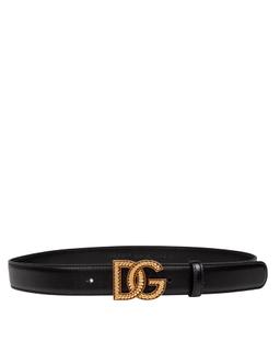 Dolce & Gabbana Black Leather Belt