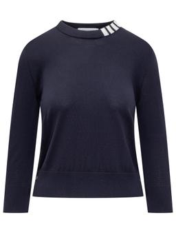 Thom Browne Navy Blue Cotton Sweater